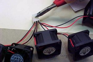 Custom Cable Assembly Being Fixed in a DC Cooling Fan