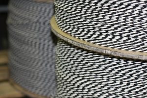 Two Rolls of Stripe-Patterned Twisted Pair Used in Custom Cable Assembly