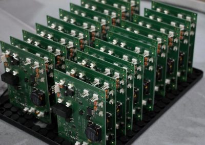 Several PCB Board Circuits Arranged for Testing by a A PCB Board Manufacturer