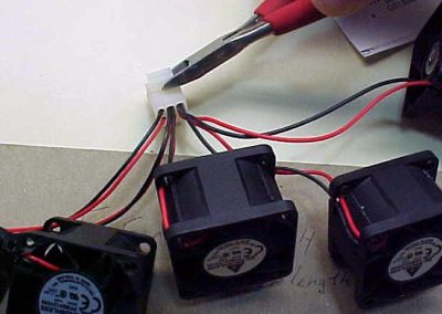 Custom Cable Assembly Being Fixed in a DC Cooling Fan